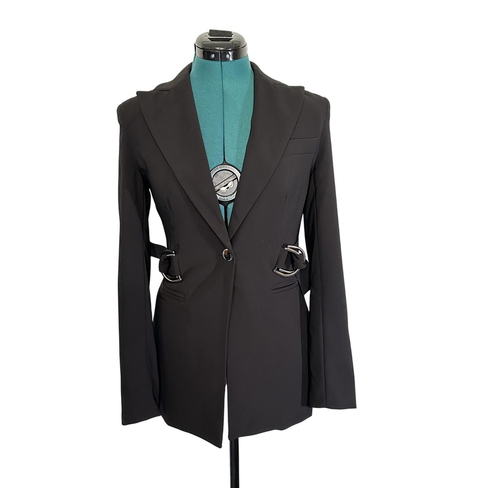 LITA by‎ Ciara Blazer Womens XS Italian Made Belted Jacket Double Ring Detail - Picture 2 of 11
